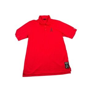 Oakley Los Angeles Angels MLB Polo Shirt Mens Large Red Golf Performance Jersey